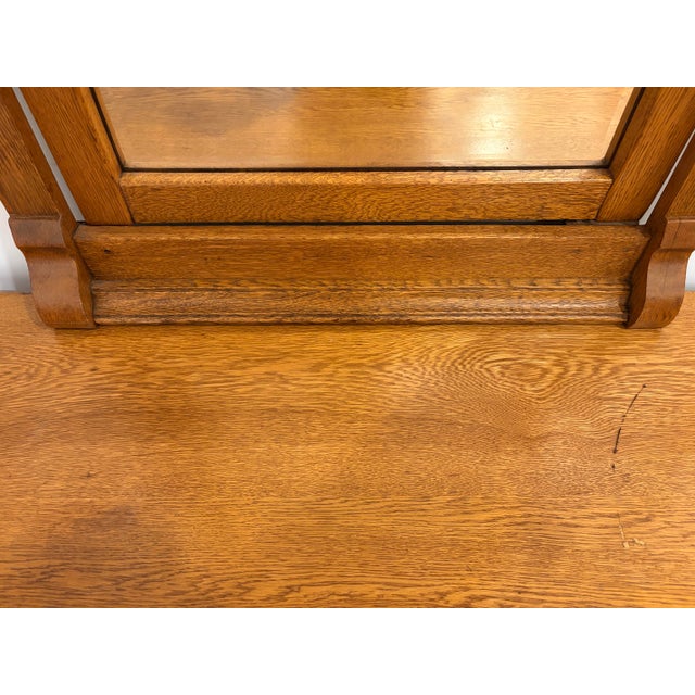 Antique Victorian Oak Princess Chest For Sale In Boston - Image 6 of 12