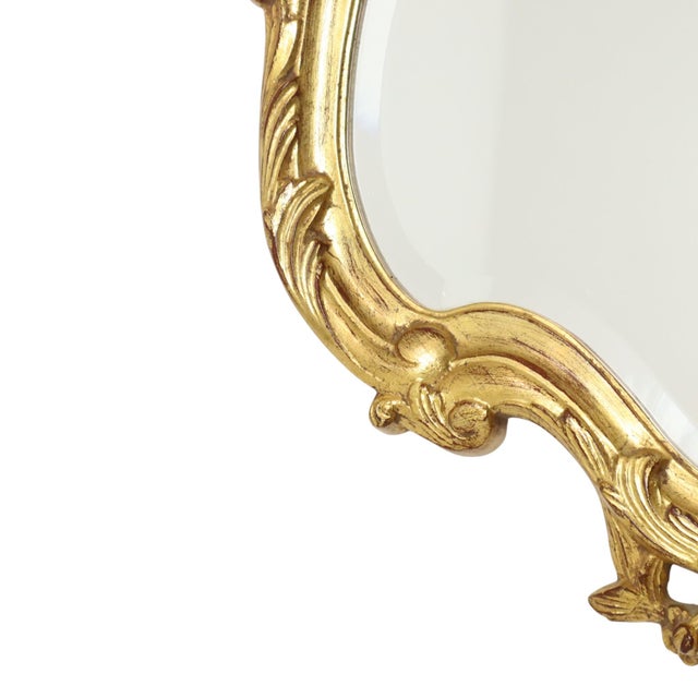 Large Baroque Crested Mirror in Gold Leaf from Deknudt, 1950s For Sale - Image 16 of 18