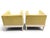 Pair of Mid Century Modern Green Chartreuse Club Chairs in Velvet For Sale - Image 4 of 10