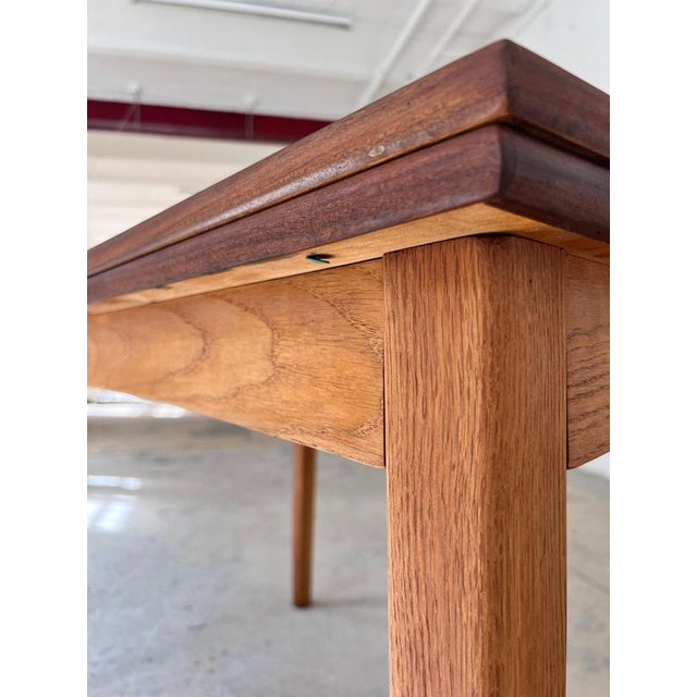 Brown Vintage Teak Dining Table, Denmark For Sale - Image 8 of 11
