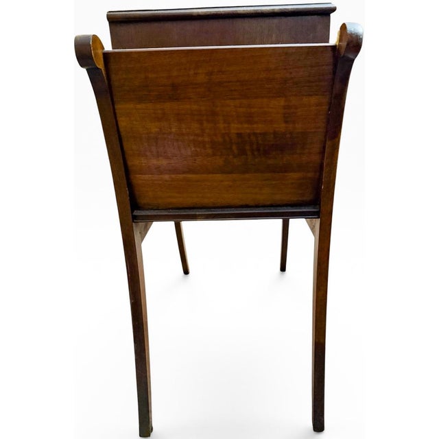 Early 20th Century Vintage Art Deco Neoclassical Mahogany Copper-Lined Humidor Magazine Side Table For Sale - Image 5 of 18