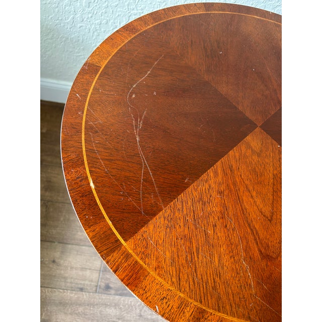 Baker Furniture Company 1980s Baker Furniture Neoclassical Mahogany Side Table For Sale - Image 4 of 10