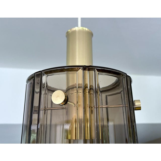 Space Age Pendant Light in Glass from Glashütte Limburg, 1950s For Sale - Image 11 of 12
