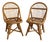 Pair of Vintage Albini Style Italian Bent Bamboo Rattan Chairs For Sale