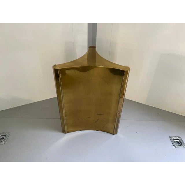 Mastercraft Brass 'Trilobi' Triangular Dining Table or Desk Bases, Circa 1970 For Sale - Image 10 of 16