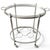 Mid-Century Modern Vintage French Neoclassical Chrome Plated and Brass Drinks Trolley with Serving Tray, 1950s For Sale - Image 3 of 18