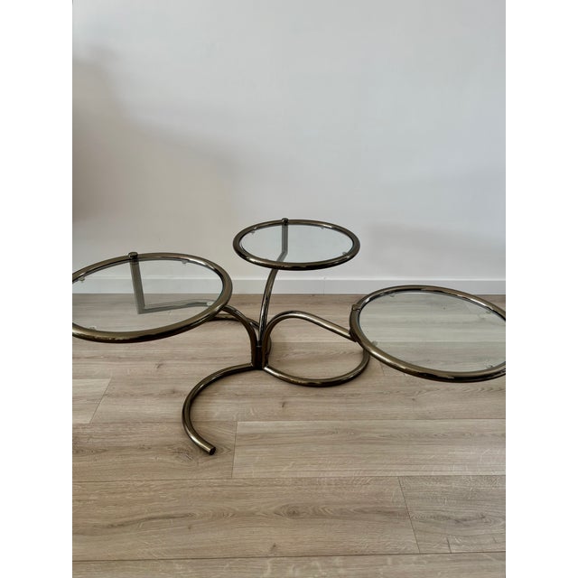 Mid-Century Morex Swivel Coffee Table in Glass and Chrome-Plated Steel attributed to Milo Baughman, 1970s For Sale - Image 4 of 18
