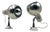 Space Age Chrome Eyeball Wall Lamps, 1970s, Set of 2 For Sale