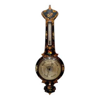 Antique Early Victorian Mahogany Wheel Barometer from Somalvico & Co, 1840 For Sale