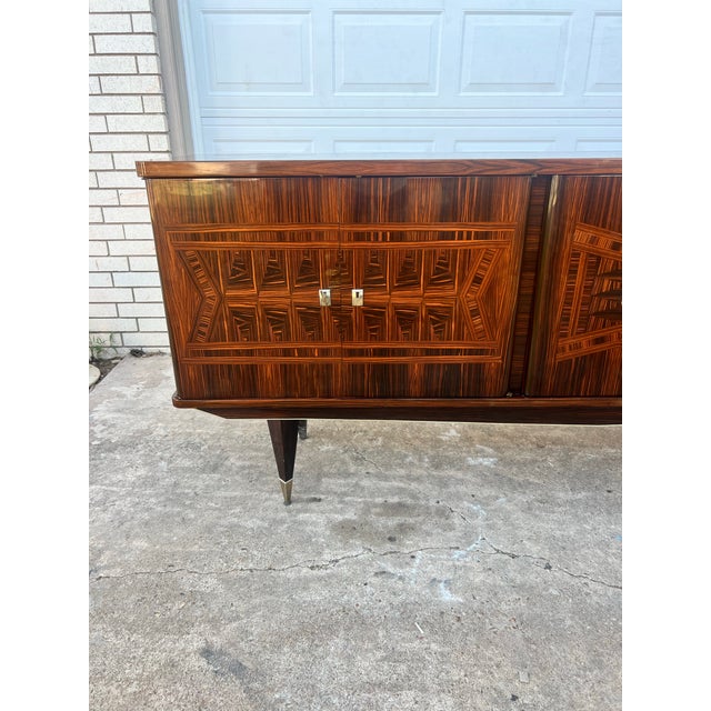 French Art Deco Macassar Ebony Sideboard or Credenzas 1940s For Sale - Image 9 of 12