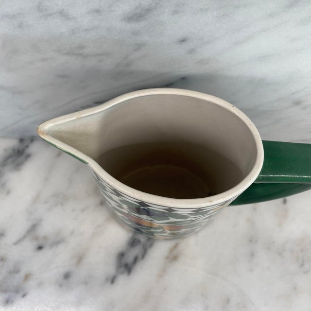 Ceramic Antique Villeroy & Boch Wallerfangen Saar Basin Fruit Pitcher For Sale - Image 7 of 9