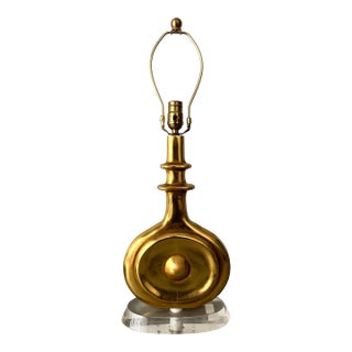 Modernist Giltwood Table Lamp For Sale