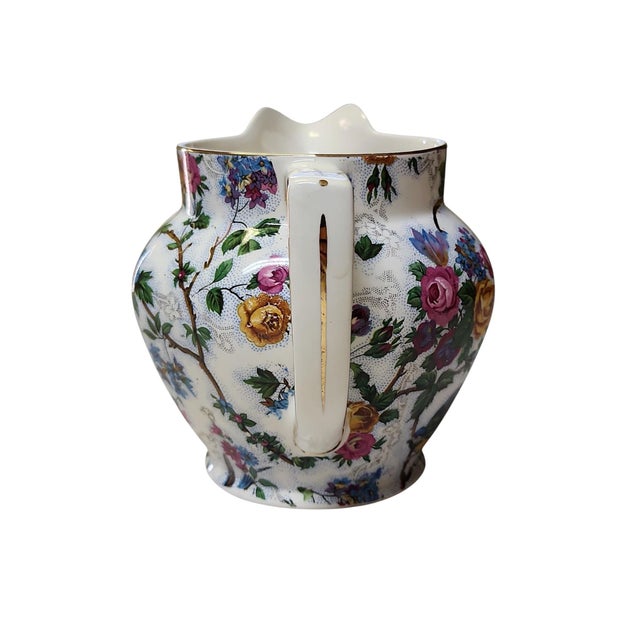 Barker Brothers & Cie 1940s Chinoiserie Barker Brothers Royal Tudor Ware Lorna Doone Pitcher For Sale - Image 4 of 6
