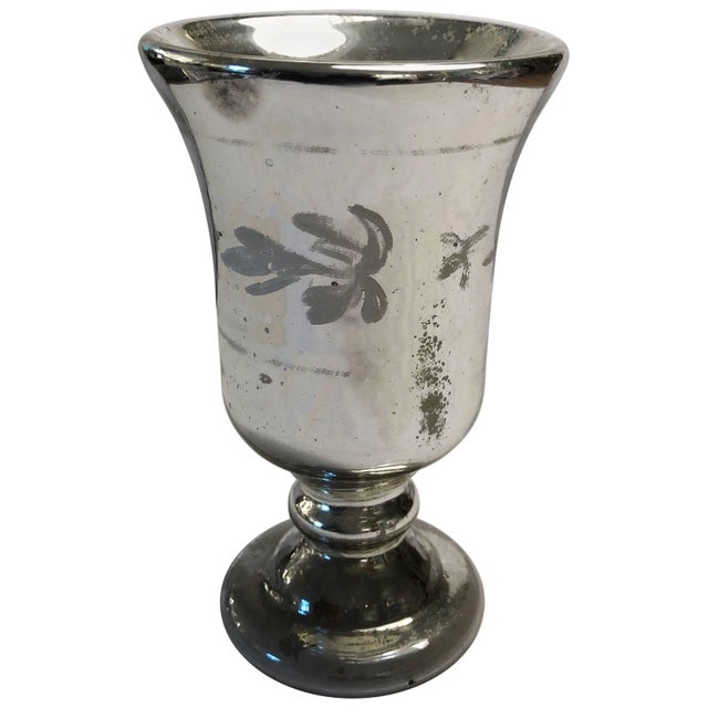 Mercury Glass Footed Cup For Sale In New York - Image 6 of 6
