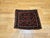 Persian Vintage Persian Kurdish Saddlebag Bagface Tribal Rug, Hand-Knotted Wool, Geometric Pattern, Burgundy & Navy, 2x2 For Sale - Image 3 of 10