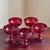 Glass 1960s Ruby Red Coupe Glasses - Set of 5 For Sale - Image 7 of 11