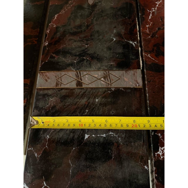 Antique Neoclassical Marble Fireplace Mantel Surround c.1818 Red & Black Stone Architectural Salvage For Sale - Image 15 of 17
