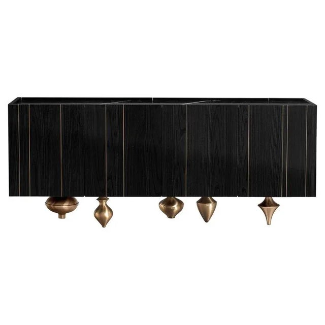 Black Small Il Pezzo 1 Black Sideboard by Il Pezzo Mancante For Sale - Image 8 of 8