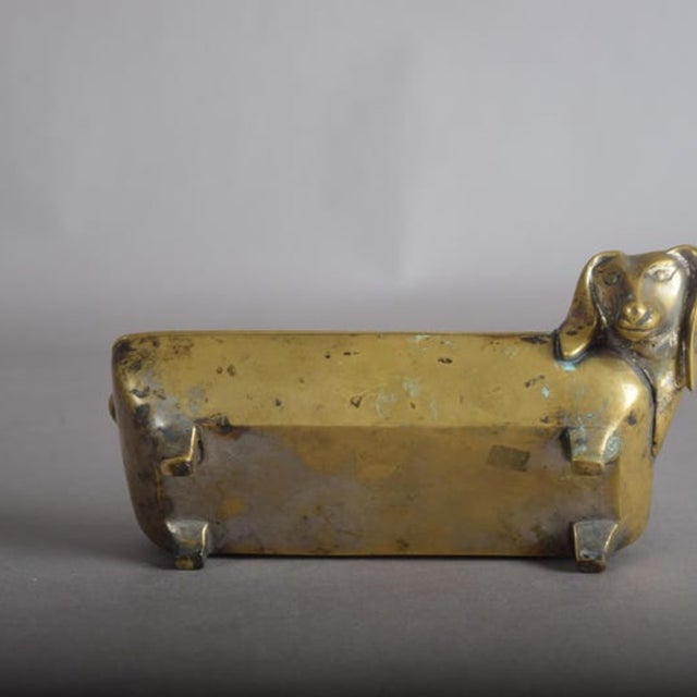 Vintage Brass Dachshund Trinket Box, 1950s For Sale - Image 4 of 13