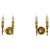 French Louis XVI or Neoclassical Style Brass Double Sconces, 1960s, Set of 2 For Sale - Image 10 of 10
