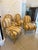 Antique Louis XVI French Giltwood Bergère Armchairs, 1920, Set of 4 For Sale - Image 3 of 17