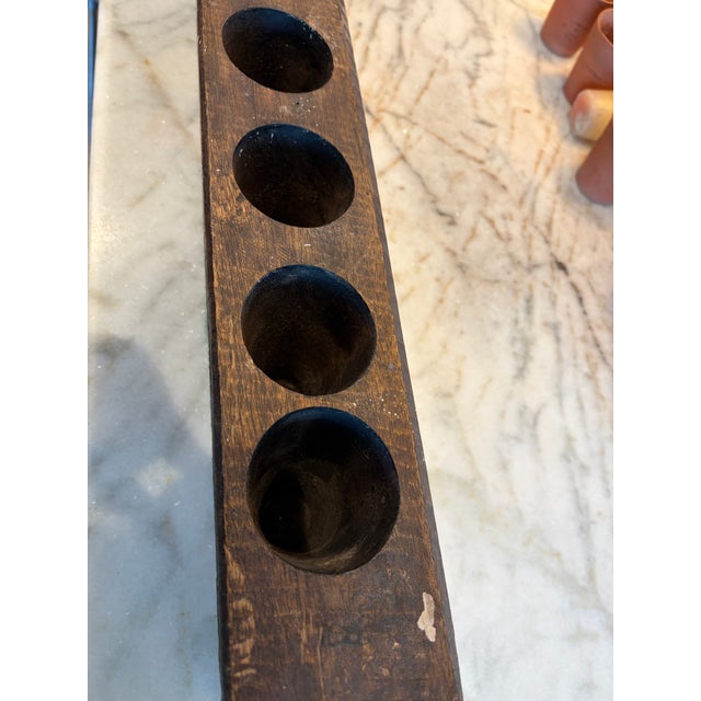 Antique Wooden Sugar Mold With 12 Cavities For Sale - Image 4 of 10