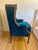 STUNNING AND MINT CONDITION!! Louis XVI French Revival Vintage Carved Wood Chair upholstered in a rich deep teal/peacock...