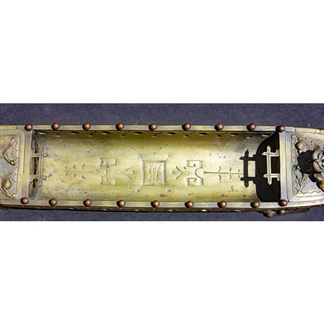 19th Century Bronze Chinese Dragon Boat Inkwell 19th Century For Sale - Image 5 of 7