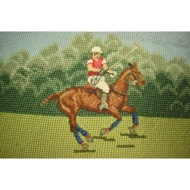Textile Polo Needlepoint Bridge Table Cover For Sale - Image 7 of 8