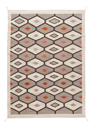 21st Century Modern Flat-Weave Navajo Style Wool Rug
