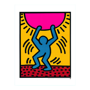 1990s After Keith Haring - International Youth Year Vintage Fine Art Print Offset Lithography Poster 90s