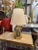 Up for sale is a beautiful vintage brass geometric lamp with a matching lampshade. This would look lovely in your home,...