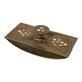 Tiffany Studios New York Bronze and Abalone Rocker Blotter For Sale