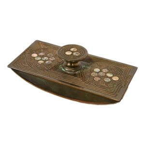 Tiffany Studios New York Bronze and Abalone Rocker Blotter