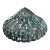 Mid-20th Century 20'' Tiffany-Style Leaded Green Slag Glass Lotus Leaf Lamp Shade For Sale