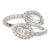 18k White Gold Diamond Ring With Marquise & Pavé Halo Design For Sale