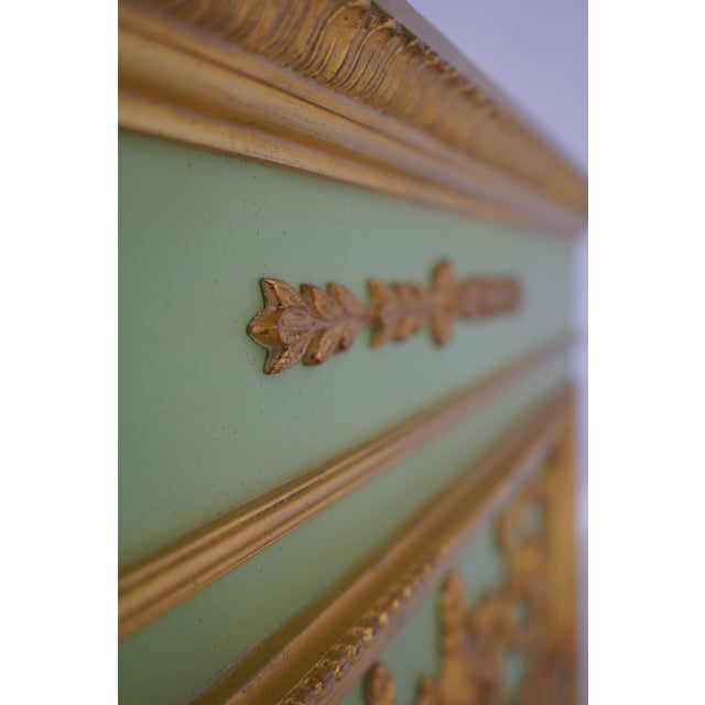 Carvers’ Guild Marie Antoinette French Style Trumeau Mirror For Sale - Image 9 of 13