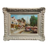 Frank Will - Paris Outdoor Dining Scene by Le Sacré Cœur - Oil Painting For Sale