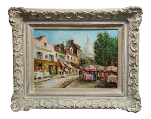 Frank Will - Paris Outdoor Dining Scene by Le Sacré Cœur - Oil Painting