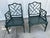 Late 20th Century Pair of Chippendale Style Chairs in Tarrytown Green For Sale - Image 4 of 7