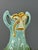 20th Century Art Nouveau Glazed Ceramic Vases with Floral Decoration, Set of 2 For Sale - Image 3 of 10