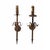 19c French Antique Pair of Gilded Iron Sconces For Sale - Image 4 of 4