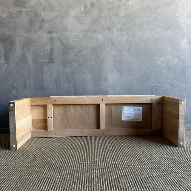 Not Yet Made - Made To Order Casi Sheep Bench in White Oak and Natural Genuine Sheep Upholstery For Sale - Image 5 of 15