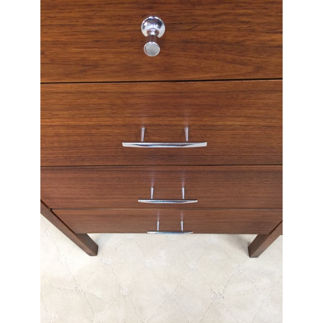 Wood Mid 20th Century Lane Delineator 12 Drawer Low Chest Designed by Paul McCobb in Rosewood and Walnut With Chrome Hardware For Sale - Image 7 of 18