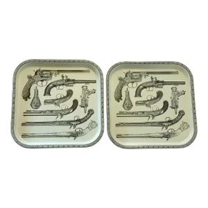 1960s Metal Trays With Guns by Fornasetti