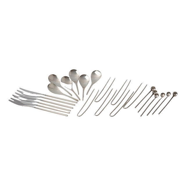 Edo Japanese Cuisine Gourmet Cutlery Set by Bibs Hosak-Robb for Robbe & Berking, 1980s, Set of 24 For Sale