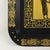 Vintage Hand Painted Egyptian Revival Tole Tray Black and Gold Pharaoh Motif Rectangular Serving Tray For Sale - Image 10 of 12