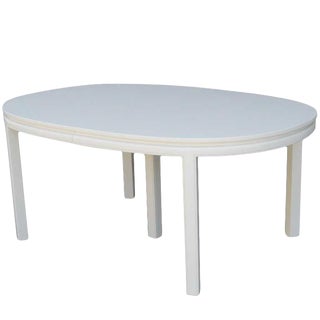 Mid-Century White Lacquer Dining Table For Sale