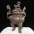 Asian Vintage Bronze Incense Burner – 9.8" Gilt Censer With Lion Finial & Octagonal Lid For Sale - Image 3 of 9