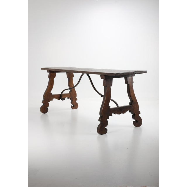 Mid 18th Century Antique Baroque Oak Table, 1760 For Sale - Image 5 of 15